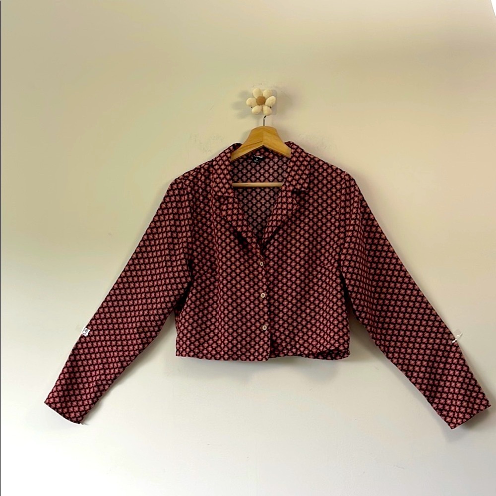 Ijoah 3/4 Sleeve Button Down Top